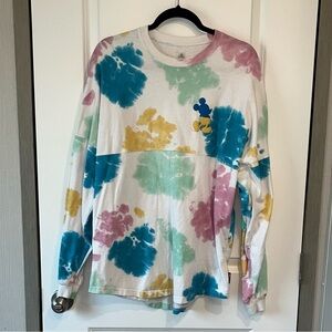 Disney Colorful tie-dye mickey mouse Spirit Jersey size Large Mickey Front